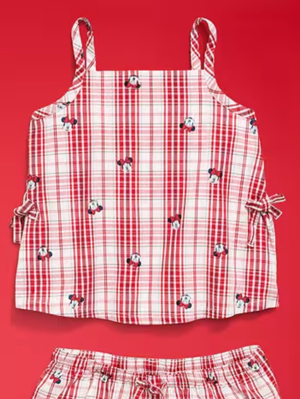 Old Navy x Disney Americana Kids Red and White Plaid Tank Size XXL